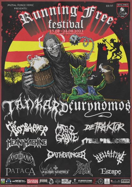 Running Free Festival VI - EURYNOMOS, DETRAKTOR, Mass Grave, Pataca