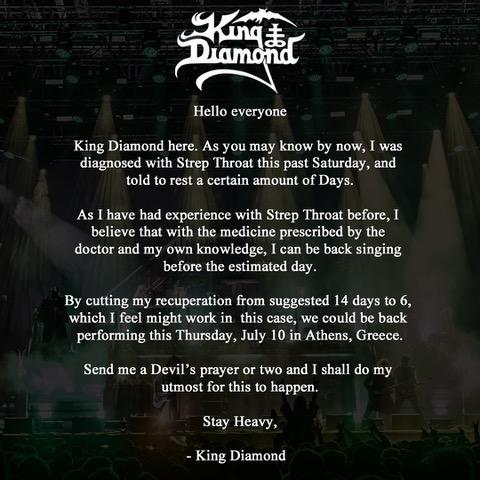 king diamond announcement